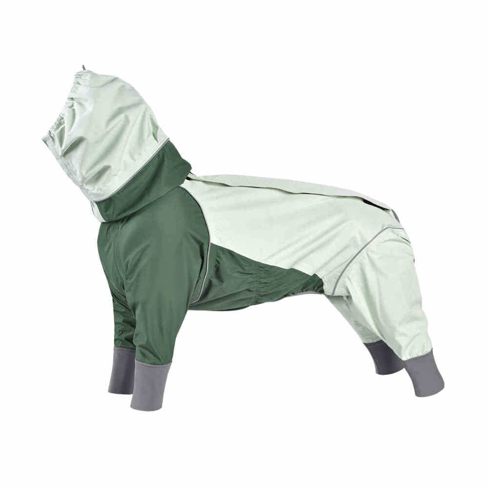 Four-Legged Lightweight Waterproof Turtleneck Reflective Drawstring Hooded Raincoat For Dog And Owner