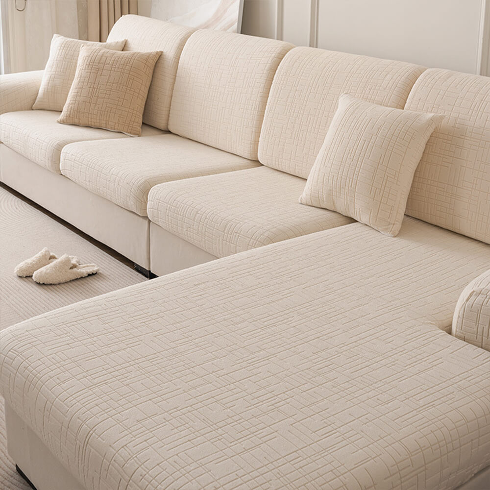 Copertura Magica Completa per Divano in Jacquard Pile Traspirante e Assorbente del Sudore, Amica della Pelle