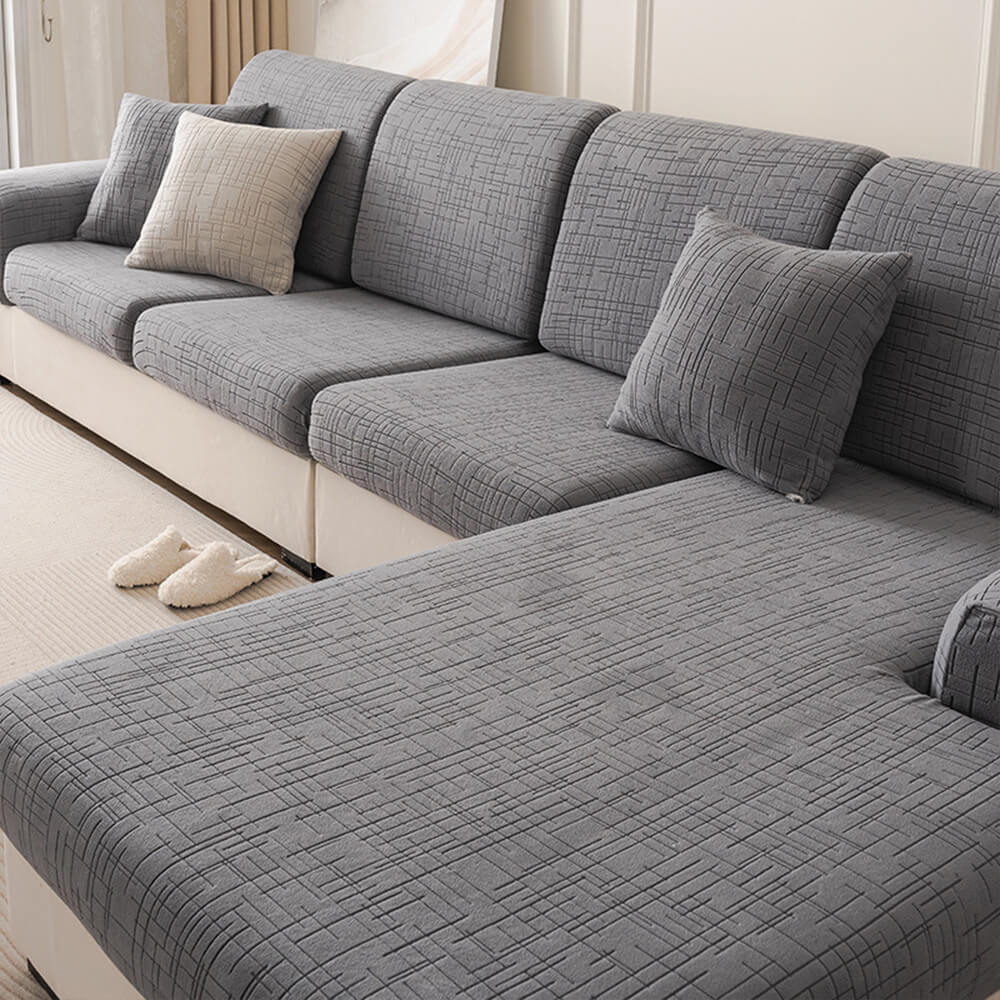 Copertura Magica Completa per Divano in Jacquard Pile Traspirante e Assorbente del Sudore, Amica della Pelle