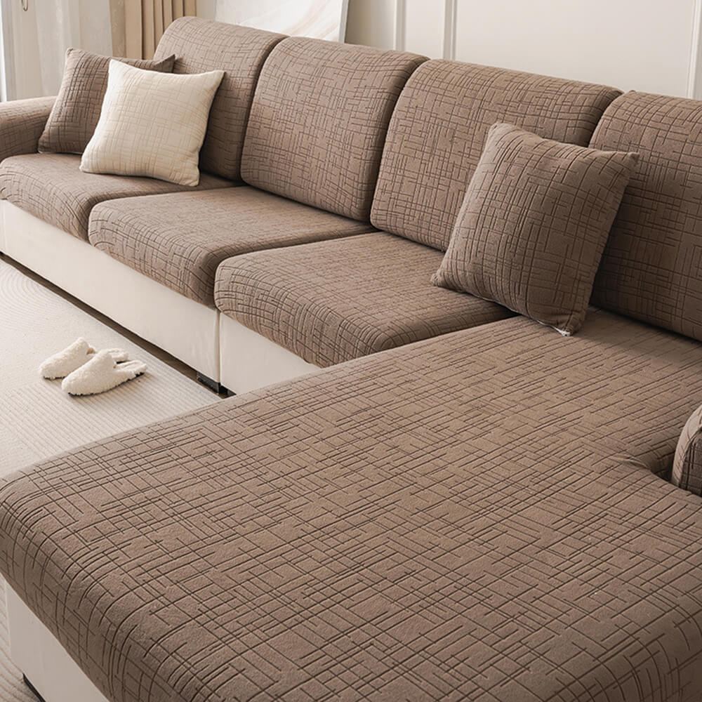 Copertura Magica Completa per Divano in Jacquard Pile Traspirante e Assorbente del Sudore, Amica della Pelle
