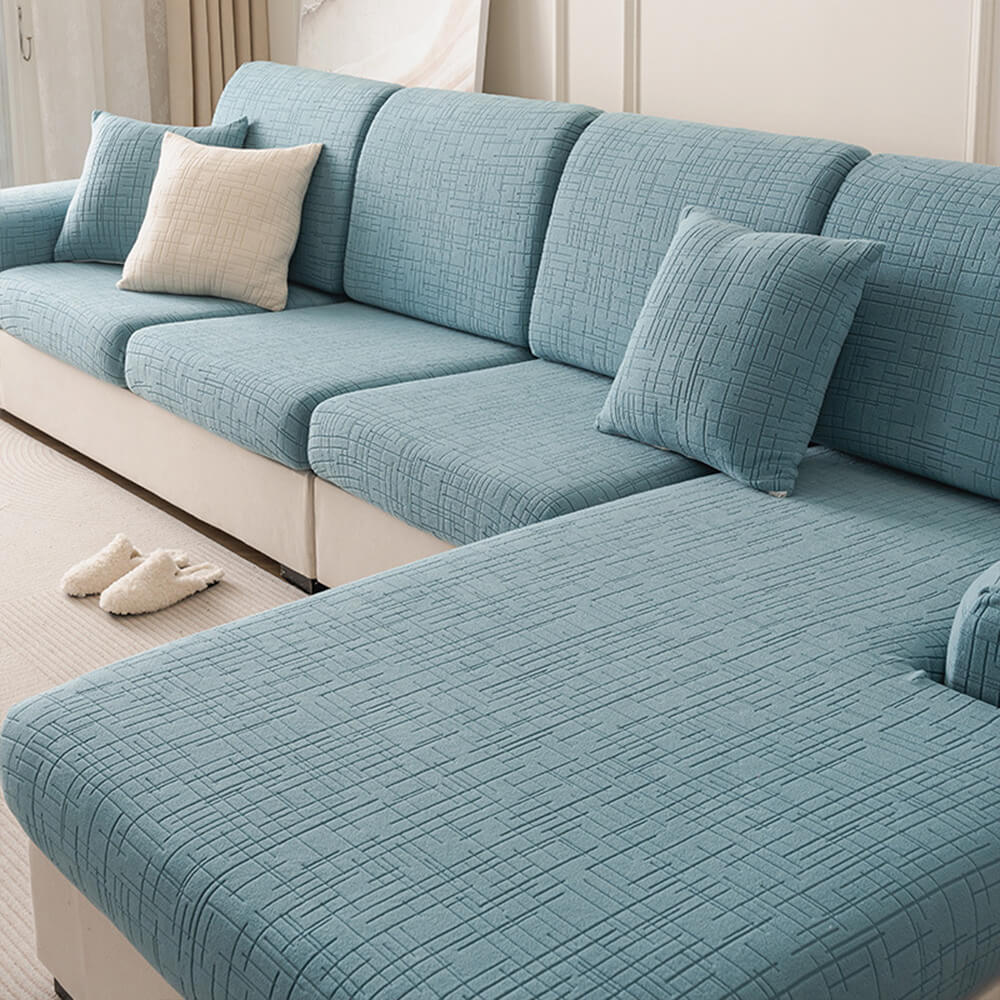 Copertura Magica Completa per Divano in Jacquard Pile Traspirante e Assorbente del Sudore, Amica della Pelle