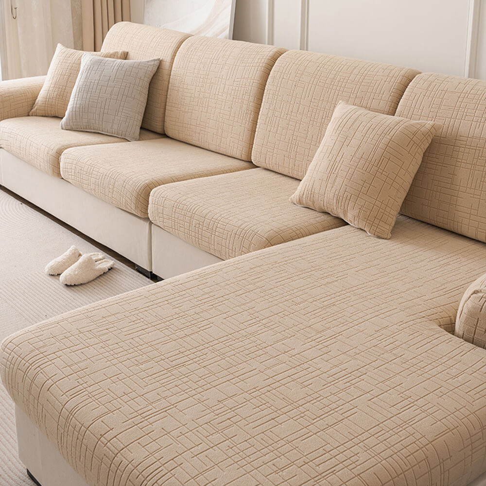 Copertura Magica Completa per Divano in Jacquard Pile Traspirante e Assorbente del Sudore, Amica della Pelle