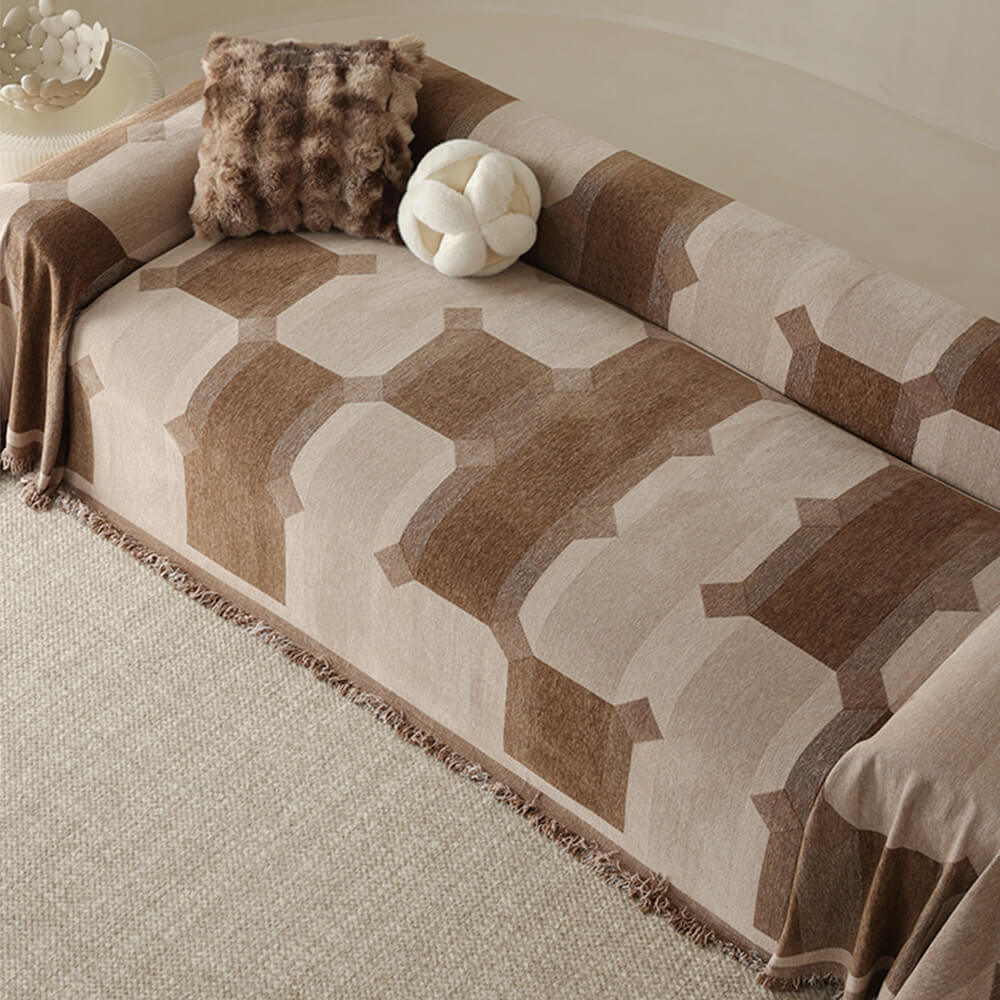 Copertura per divano in chenille resistente all'usura, copertura completa per divano.