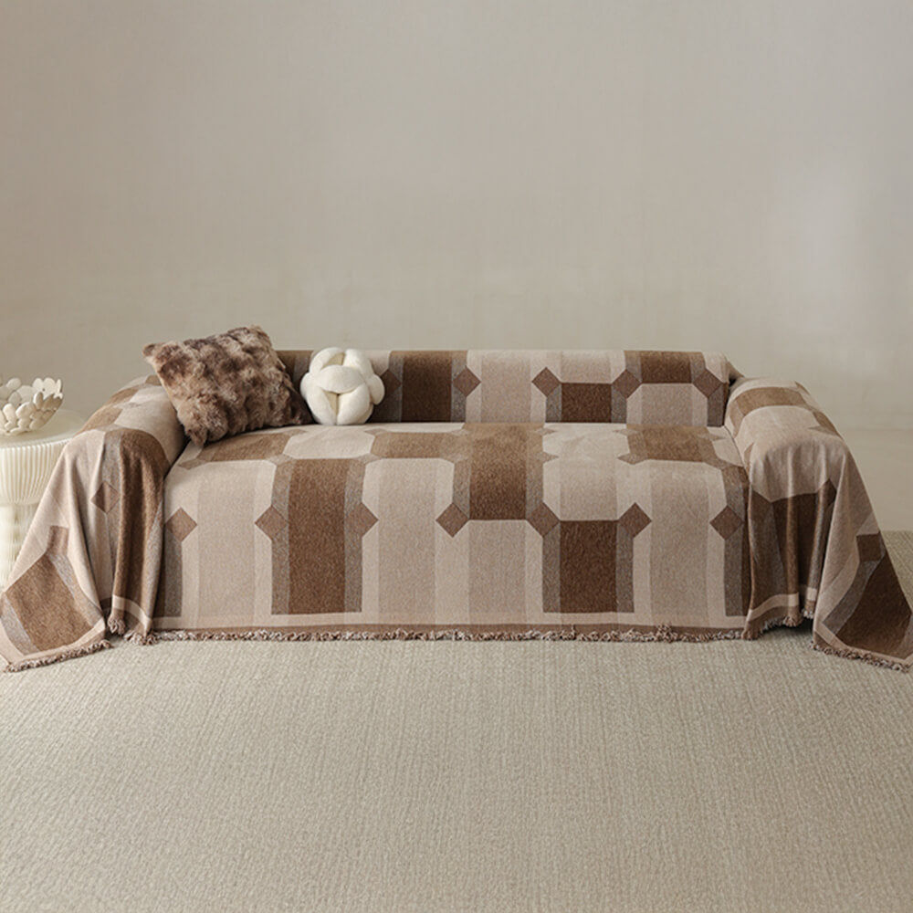 Copertura per divano in chenille resistente all'usura, copertura completa per divano.