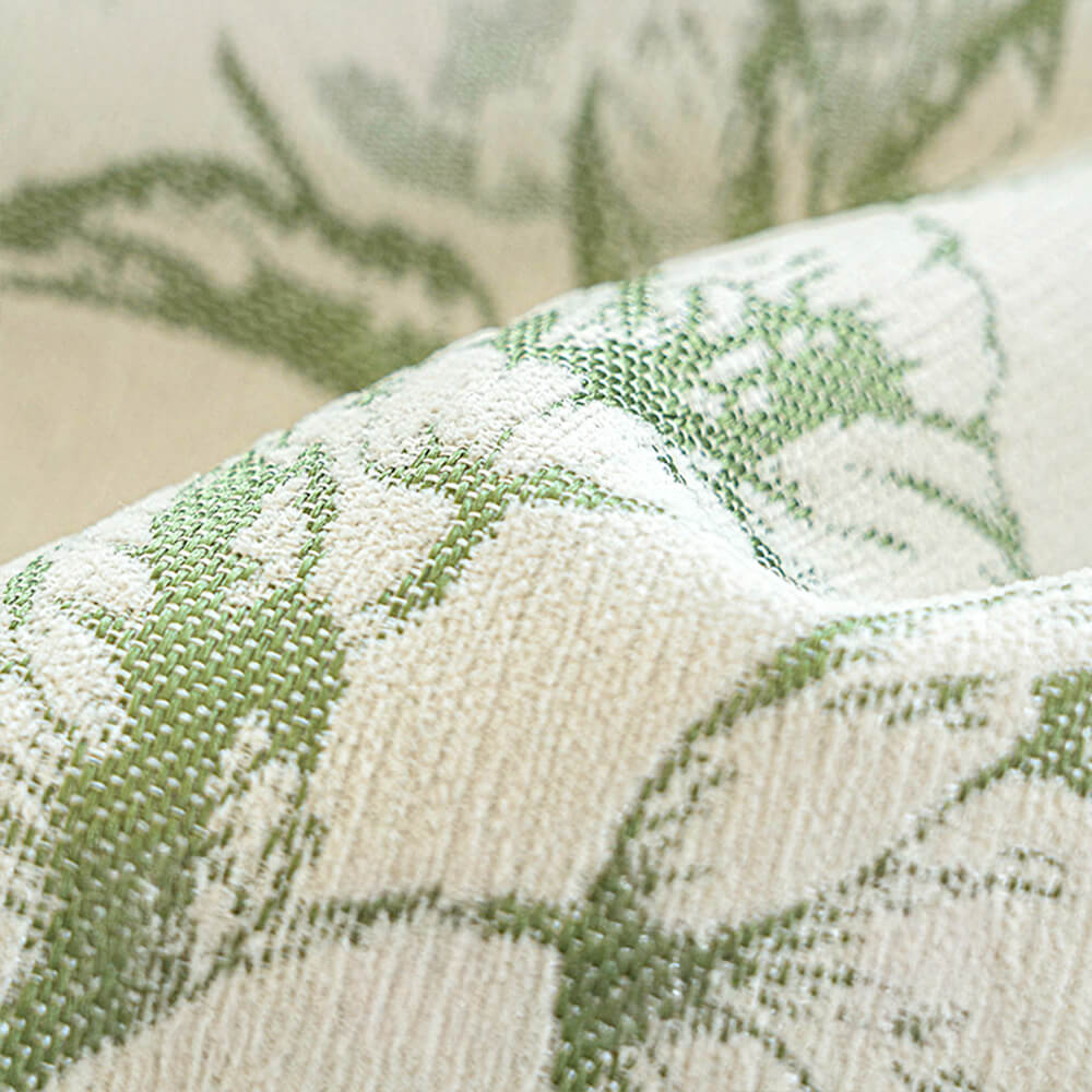 Copri divano anti-scivolo design ruffles floreali in chenille