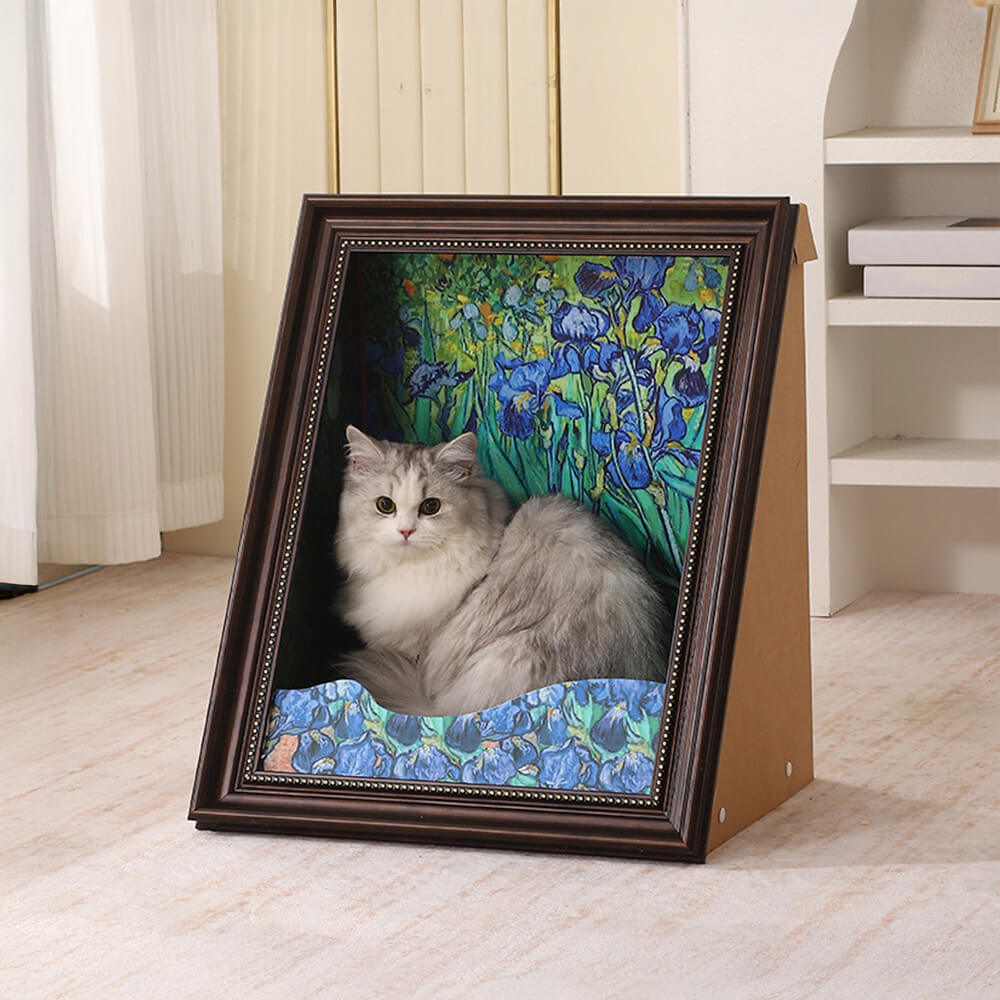 Artigianato Decorativo Ispirato alla Pittura ad Olio Classica Letto per Gatti Graffiato 3D