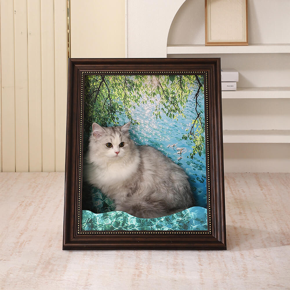 Artigianato Decorativo Ispirato alla Pittura ad Olio Classica Letto per Gatti Graffiato 3D