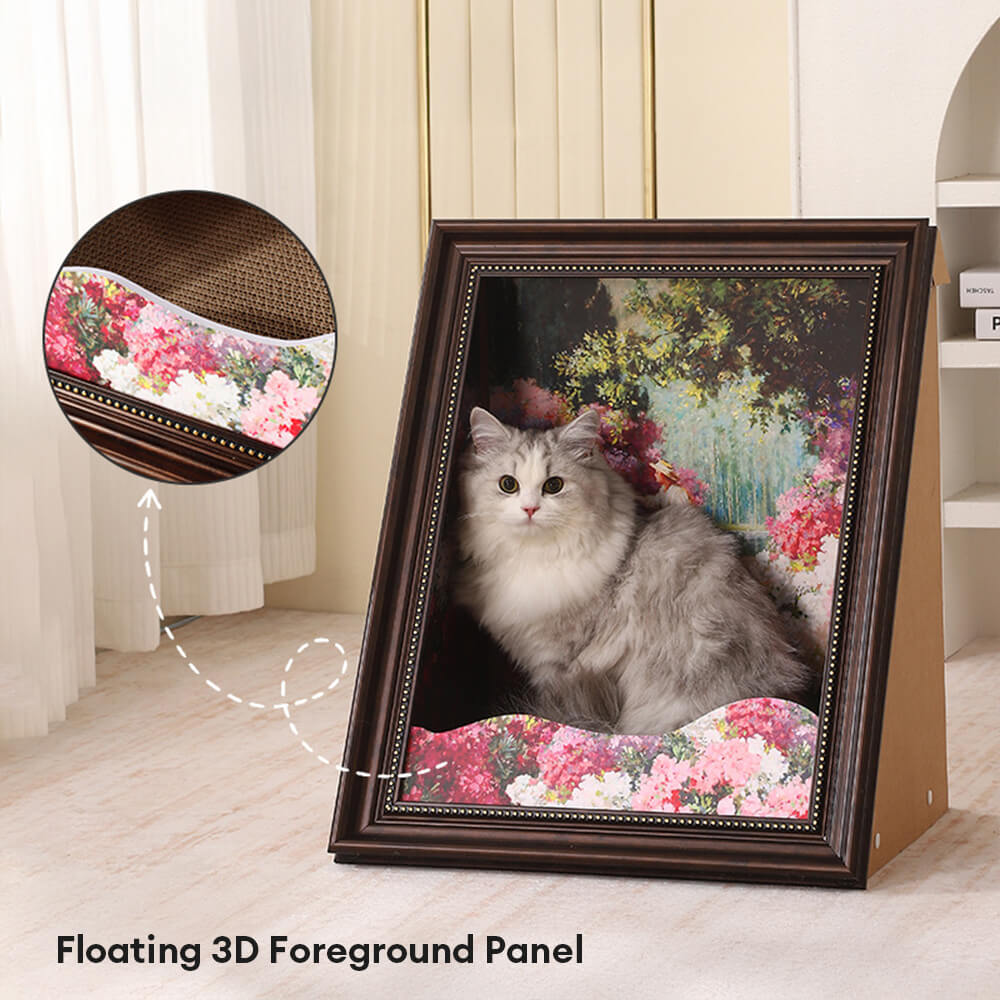 Artigianato Decorativo Ispirato alla Pittura ad Olio Classica Letto per Gatti Graffiato 3D