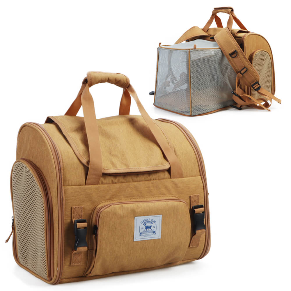 Borsa da viaggio per gatti con spalla singola espandibile e ampio spazio