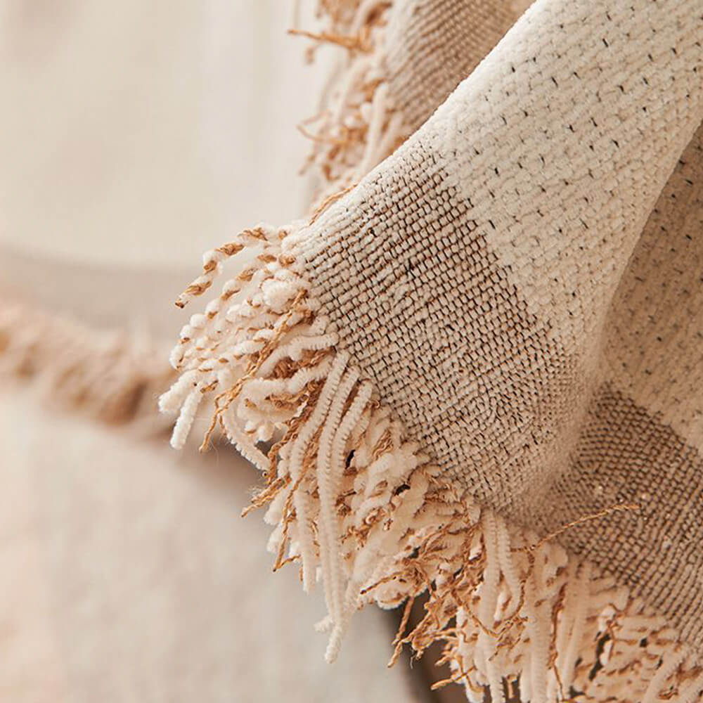 Copertura per divano in chenille reversibile con motivo geometrico