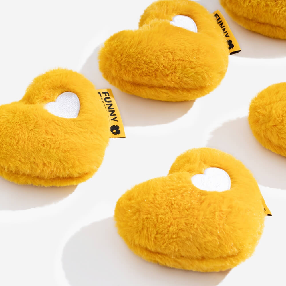 FUNNYFUZZY Cuore Morbido Giocattolo Squeaky per Cani