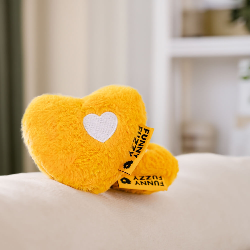 FUNNYFUZZY Cuore Morbido Giocattolo Squeaky per Cani