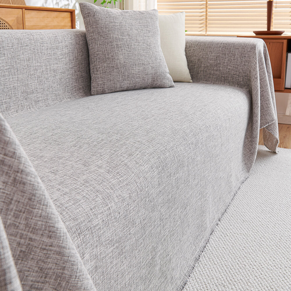 Copertura per divano in lino frangiata minimalista moderna e durevole