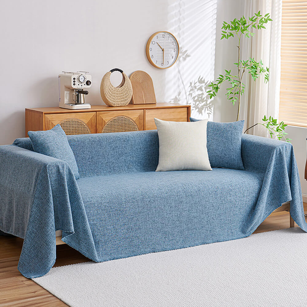 Copertura per divano in lino frangiata minimalista moderna e durevole