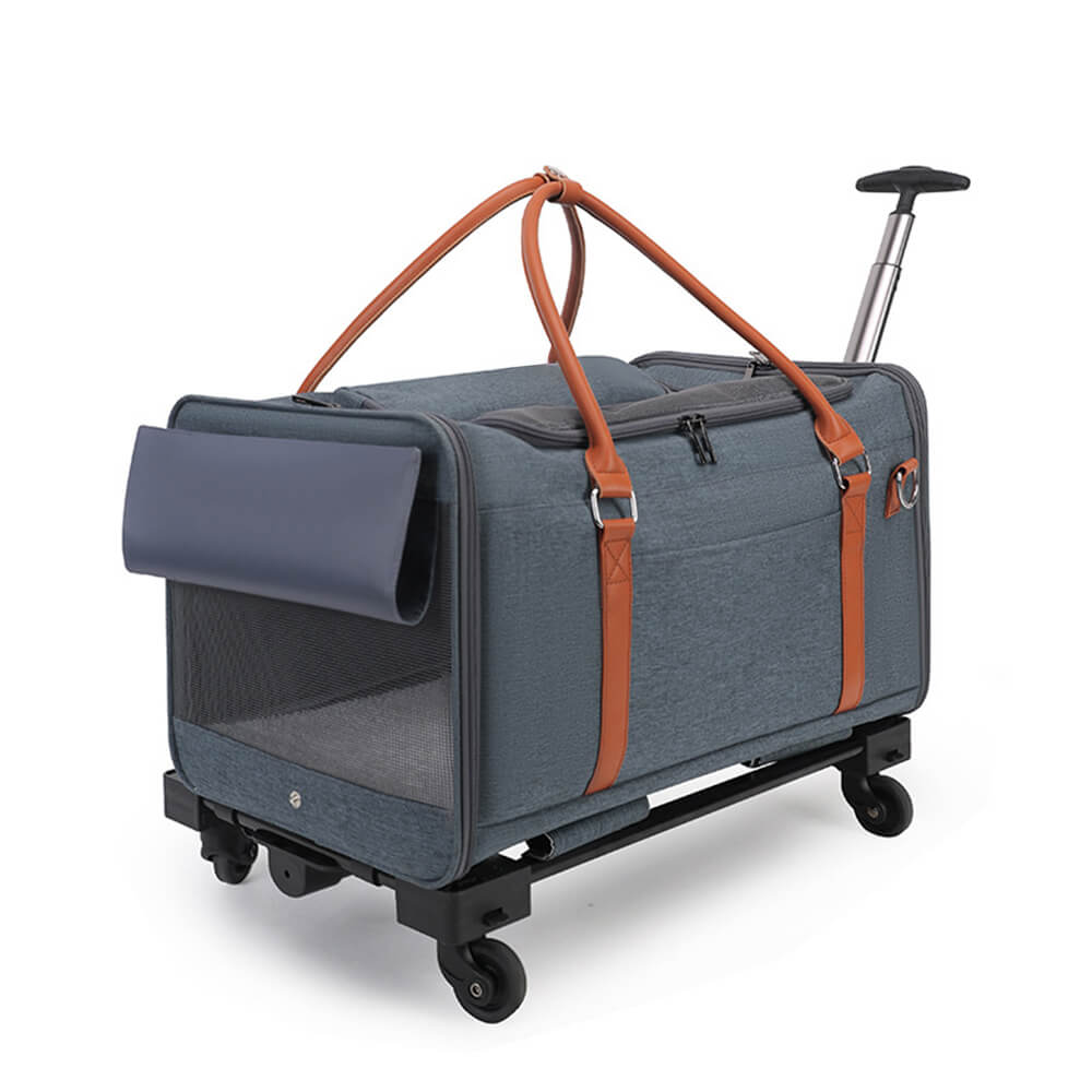 Trolley Multifunzionale 2 in 1 Staccabile Con Ruote Borsa Portatile Per Animali Domestici