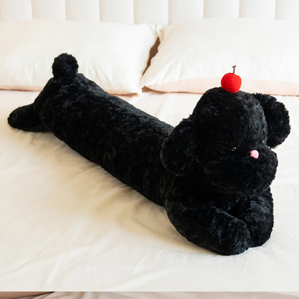 Cuscino lungo per divano accogliente in peluche a forma di ciliegia per cani.