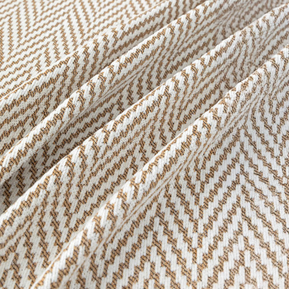Copertura per divano a frange in chenille a spina di pesce premium a copertura totale