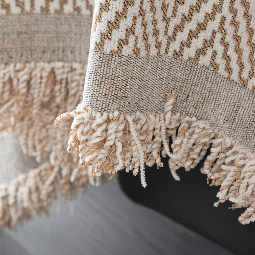 Copertura per divano a frange in chenille a spina di pesce premium a copertura totale