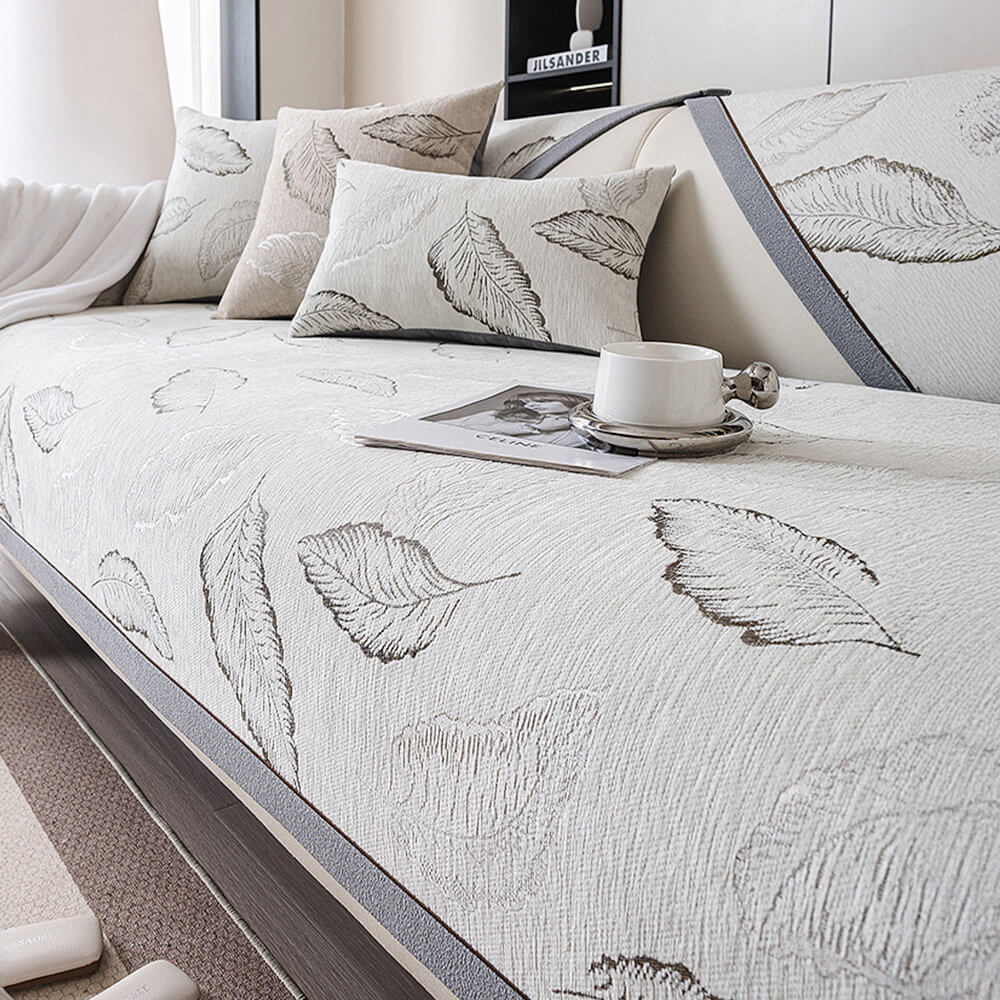 Copertura per divano antiscivolo in chenille con texture premium e resistente ai graffi