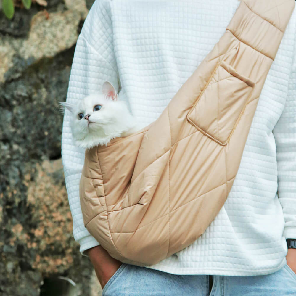 Borsa da trasporto per cani e gatti all'aperto, sicura, comoda, morbida e calda