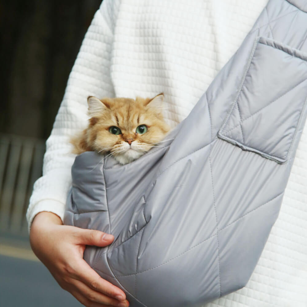 Borsa da trasporto per cani e gatti all'aperto, sicura, comoda, morbida e calda