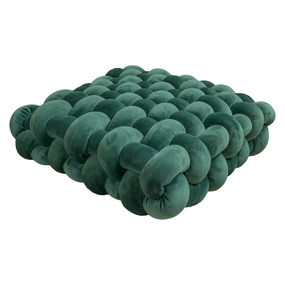 Cuscino decorativo quadrato in tessuto intrecciato morbido
