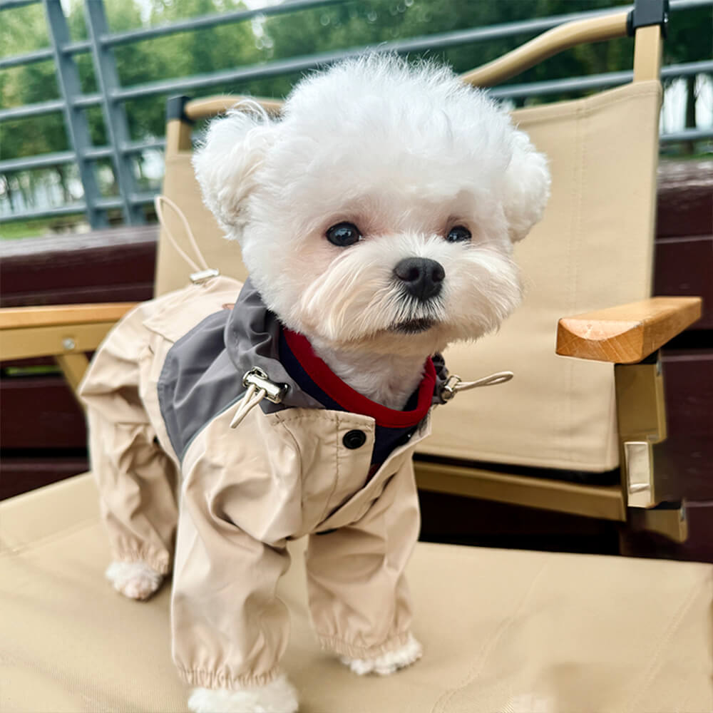 Stylish Waterproof Windproof Adjustable Outdoor Dog Hooded Jacket