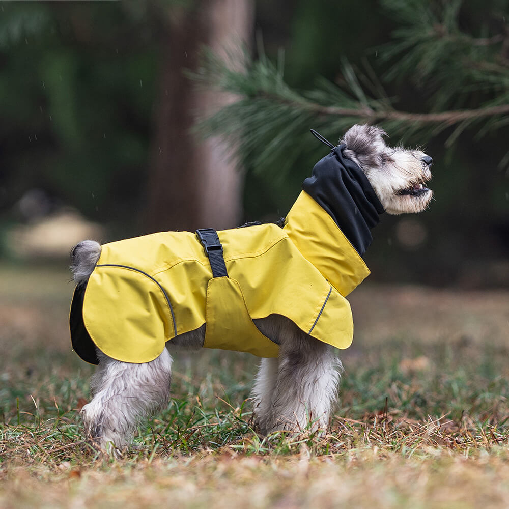 Rollkragenpullover, wasserdicht, leicht, reflektierend, verstellbar, Poncho-Regenmantel für Hunde