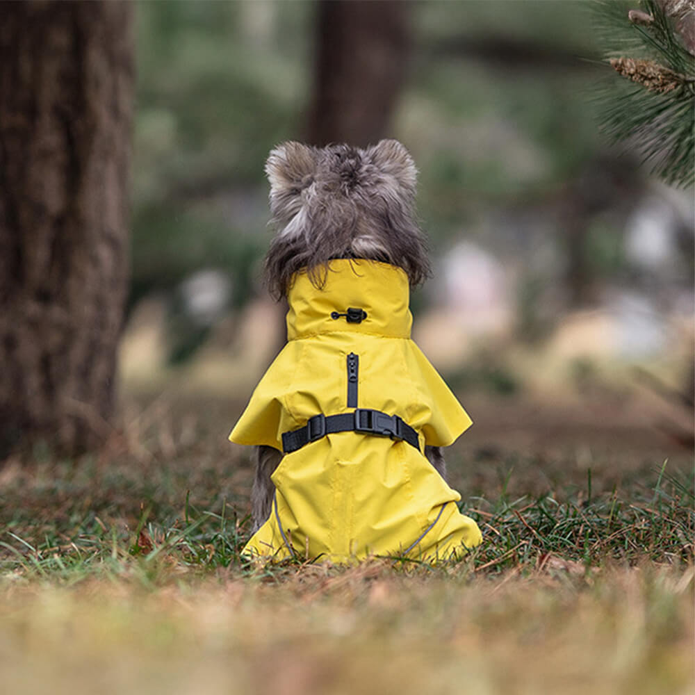 Rollkragenpullover, wasserdicht, leicht, reflektierend, verstellbar, Poncho-Regenmantel für Hunde