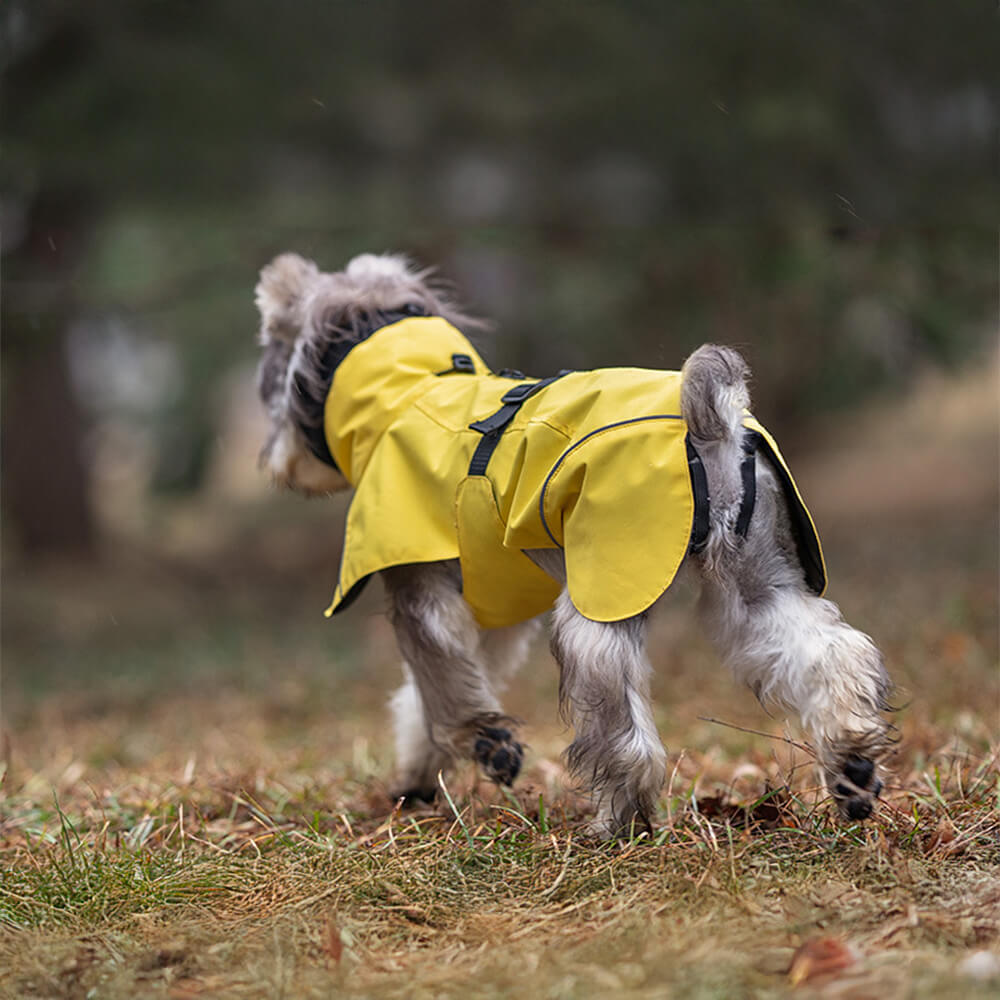 Rollkragenpullover, wasserdicht, leicht, reflektierend, verstellbar, Poncho-Regenmantel für Hunde