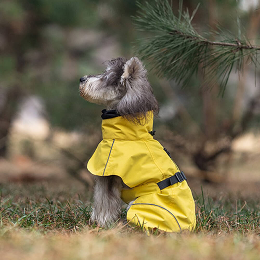 Rollkragenpullover, wasserdicht, leicht, reflektierend, verstellbar, Poncho-Regenmantel für Hunde