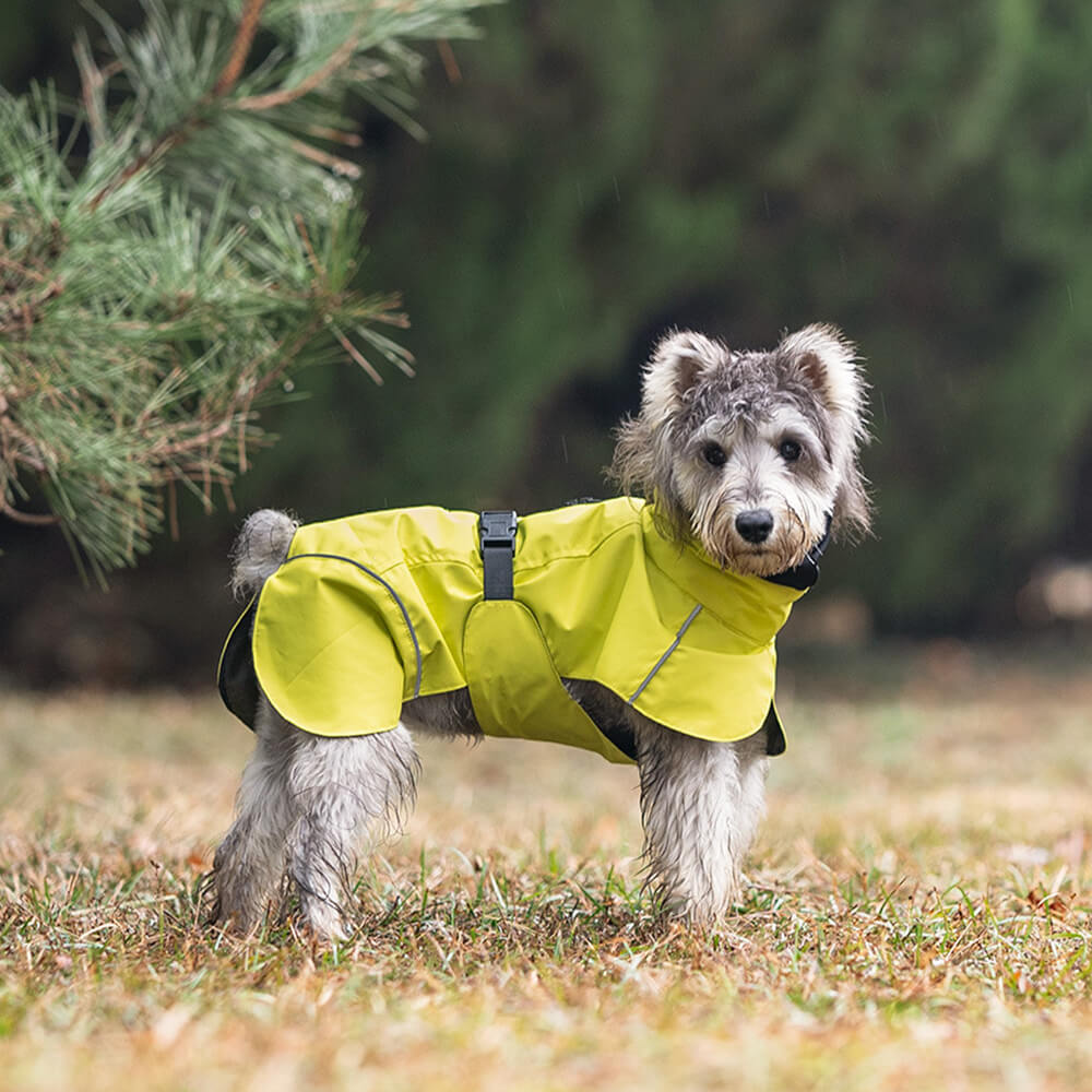 Rollkragenpullover, wasserdicht, leicht, reflektierend, verstellbar, Poncho-Regenmantel für Hunde