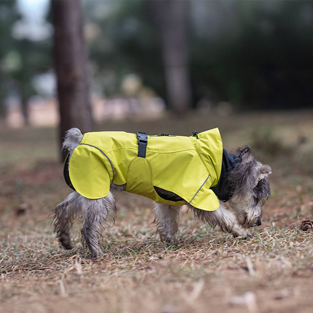 Rollkragenpullover, wasserdicht, leicht, reflektierend, verstellbar, Poncho-Regenmantel für Hunde