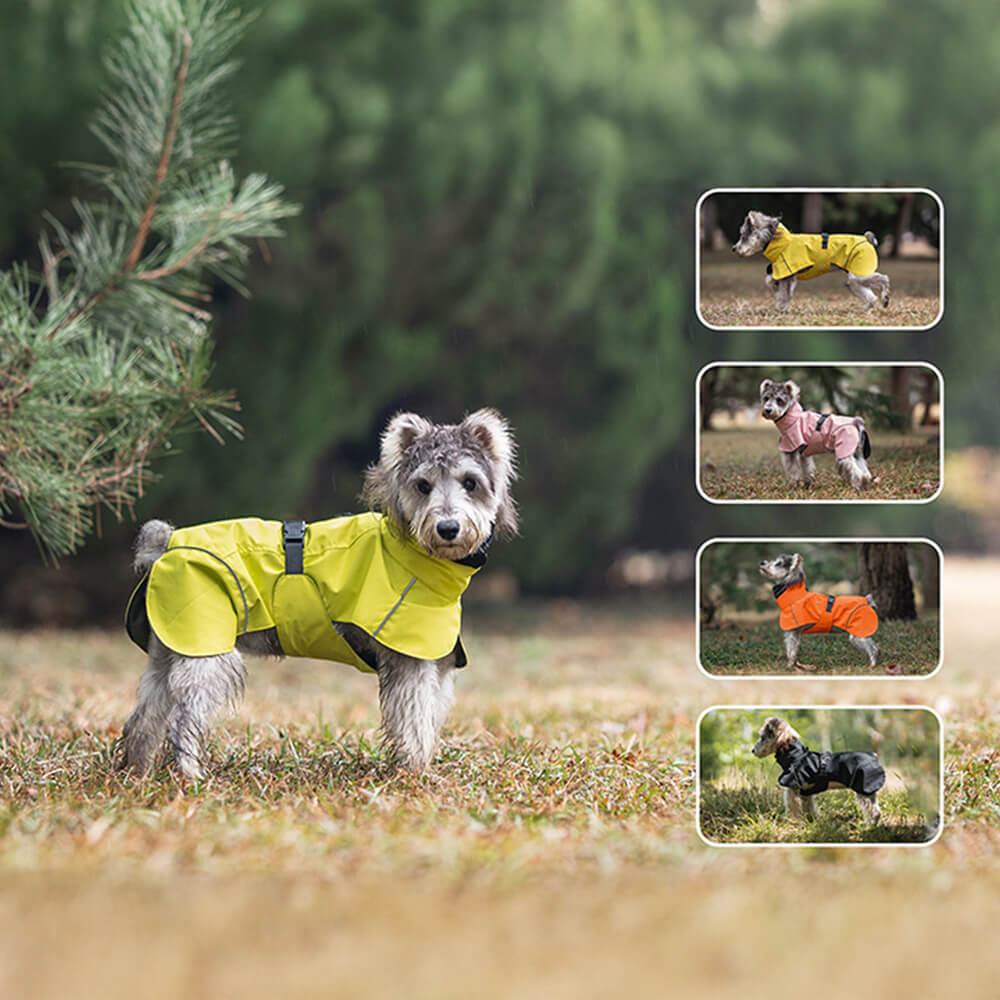 Rollkragenpullover, wasserdicht, leicht, reflektierend, verstellbar, Poncho-Regenmantel für Hunde