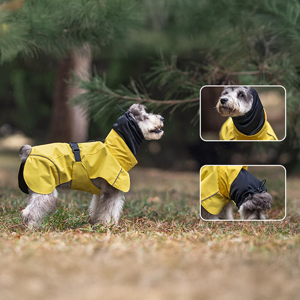 Rollkragenpullover, wasserdicht, leicht, reflektierend, verstellbar, Poncho-Regenmantel für Hunde