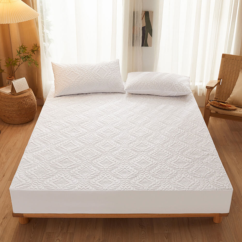 Waterproof Anti-Stain Soft Quilted Fitted Sheet Mattress Cover