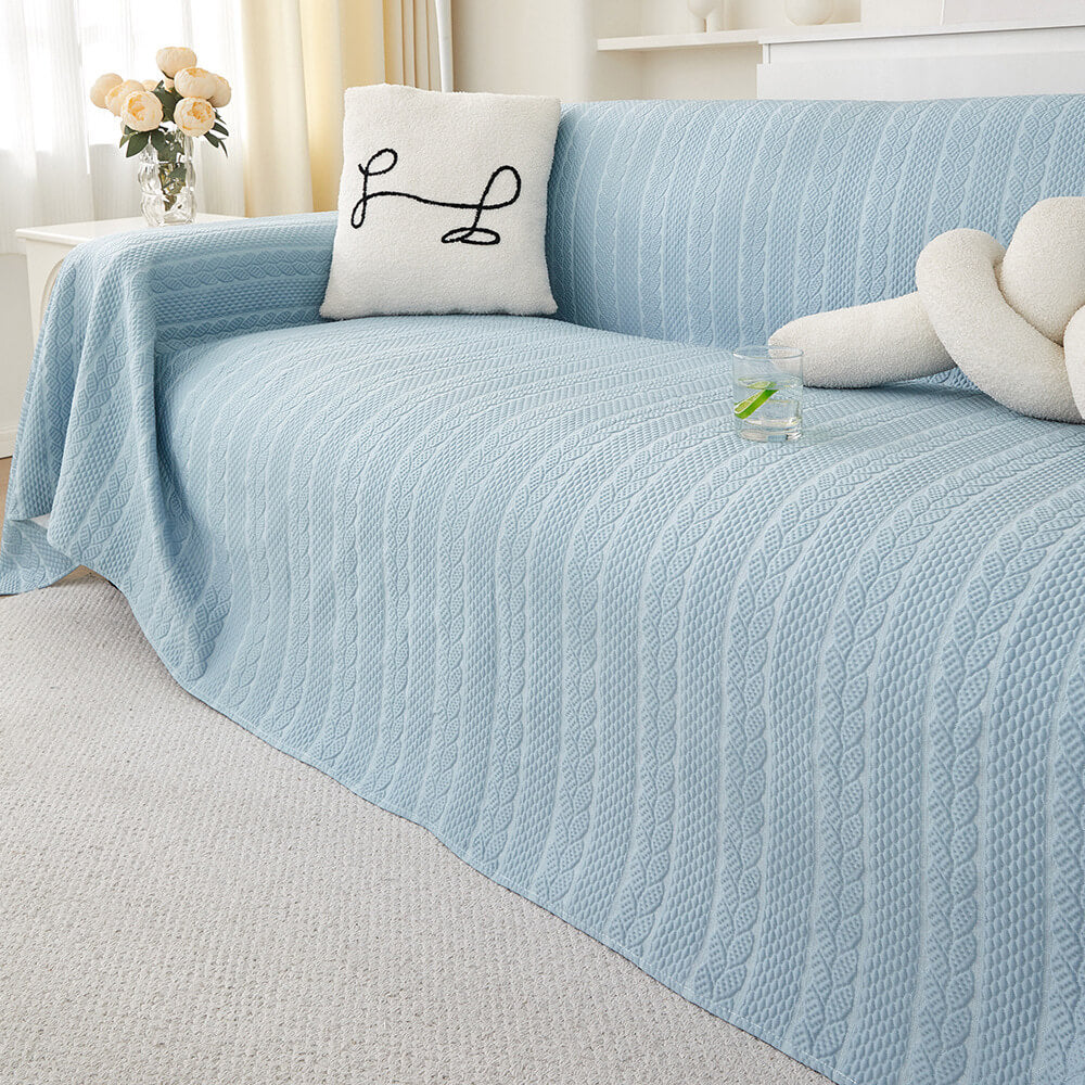 Copertura per divano antiscivolo in seta di ghiaccio raffreddata con texture a motivo di grano