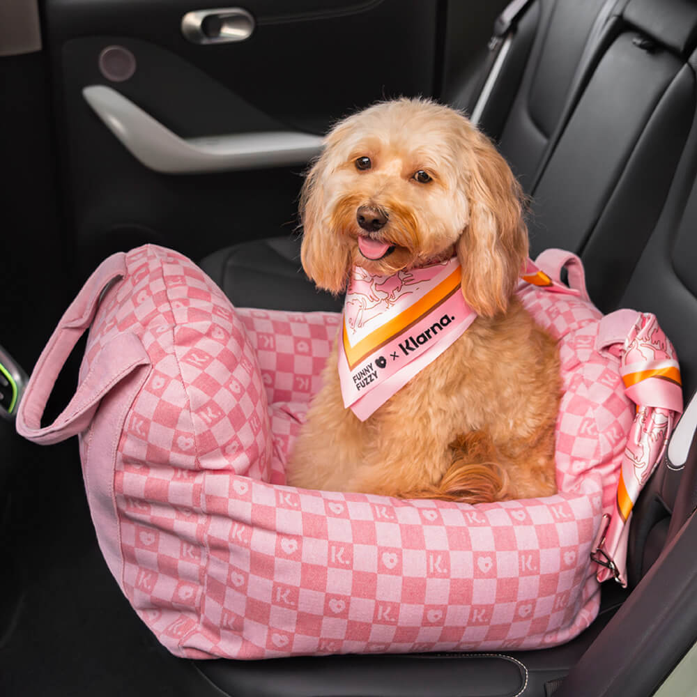 FUNNYFUZZY X Klarna Travel Safety Seggiolino auto per cani di grandi dimensioni