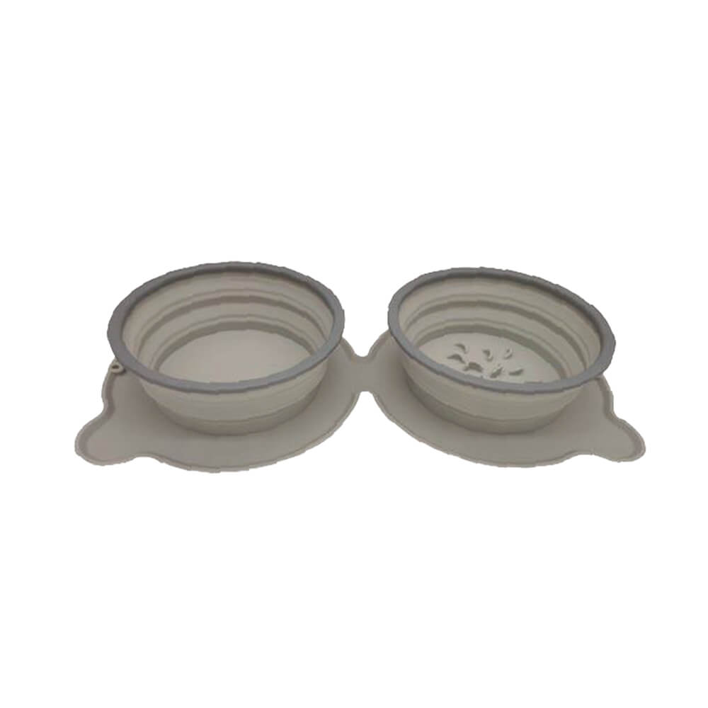 Ciotola per cani pieghevole portatile in silicone non tossico da viaggio
