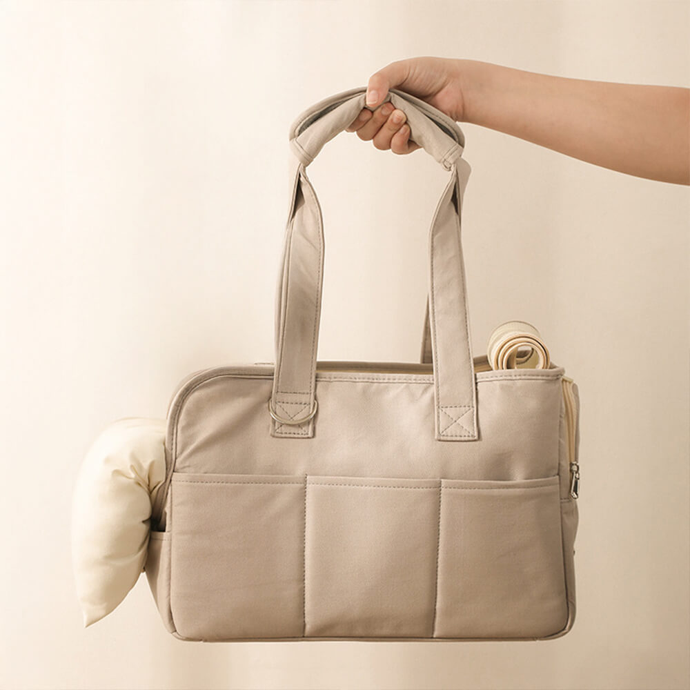 Borsa da viaggio elegante a quadri per cani e gatti