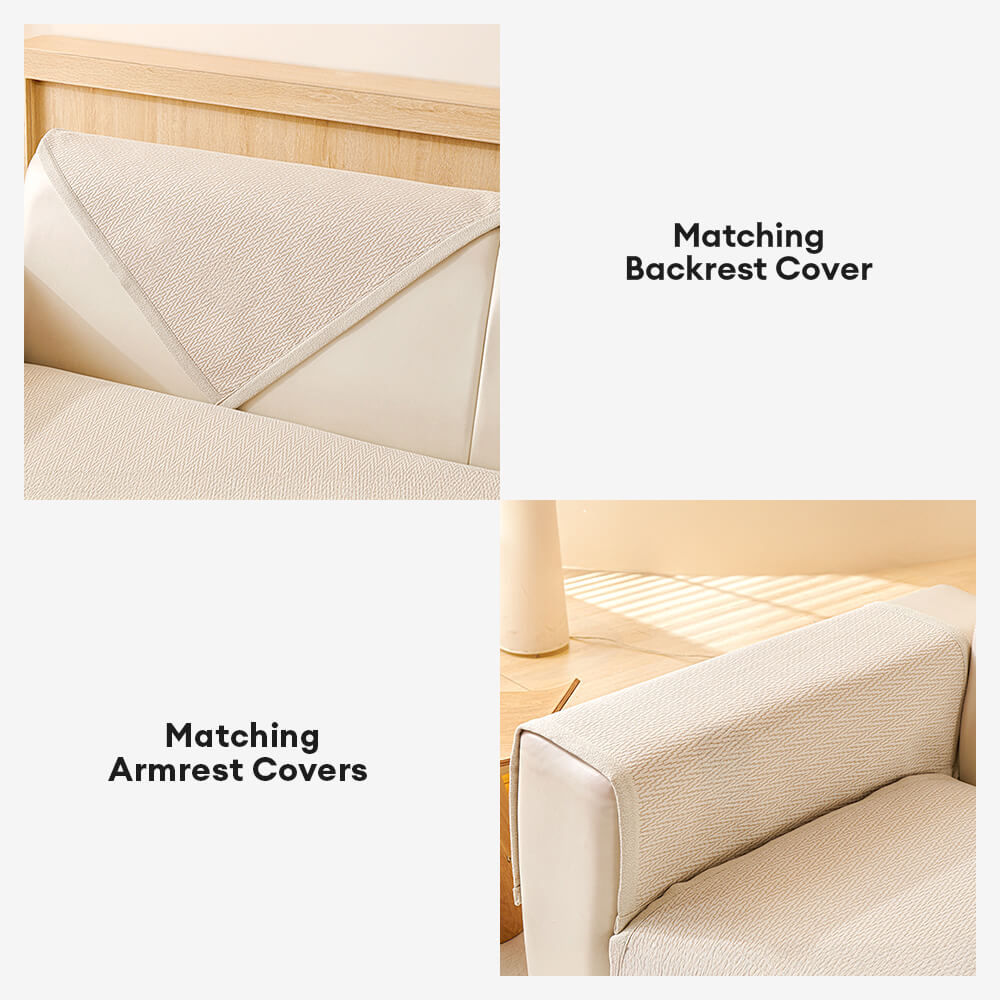 Copertura per divano in tessuto chenille minimalista antiscivolo con design resistente ai graffi dei gatti.