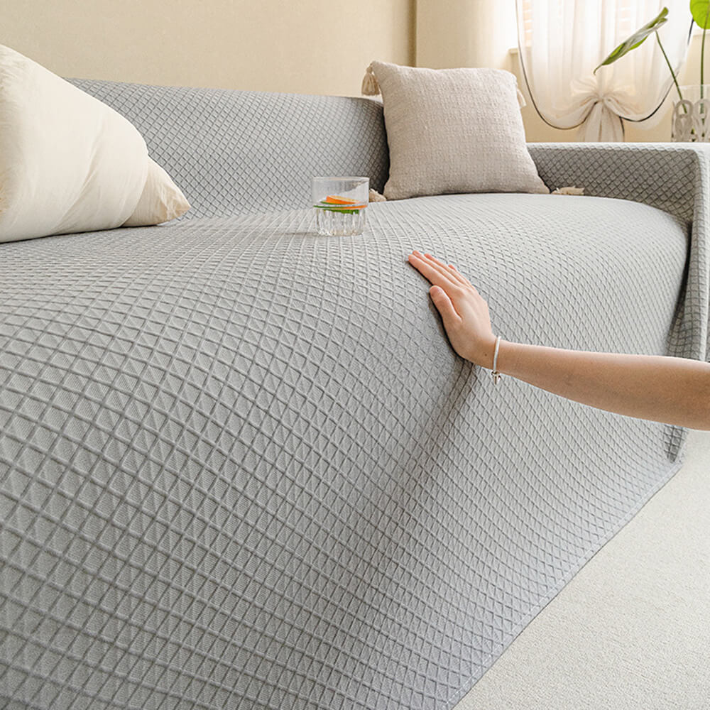 Copertura per divano in seta ghiacciata con design a rete e texture Liangdou.
