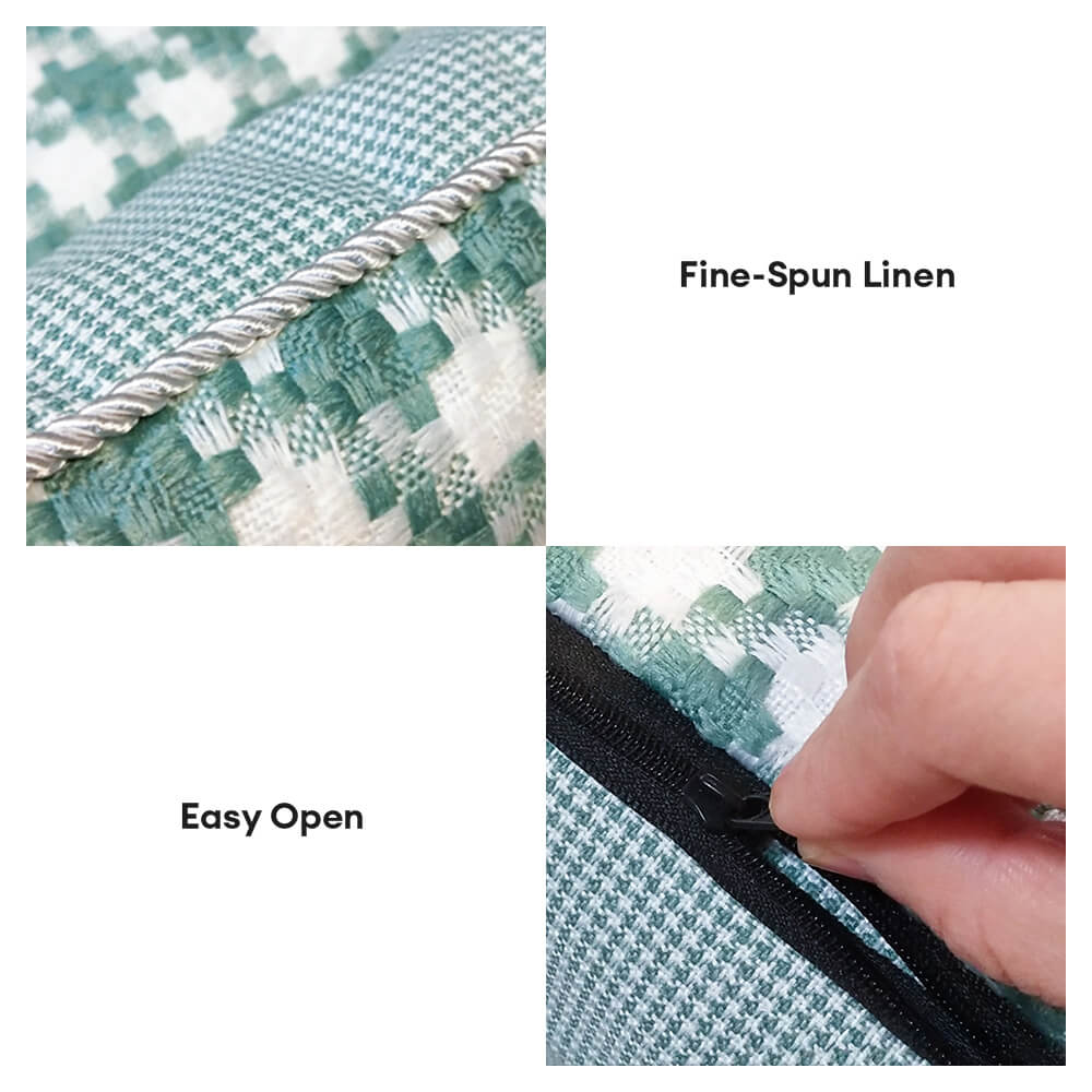 Luxury Houndstooth Cotton-Linen All Seasons Comfort Dog & Cat Sofa Bed