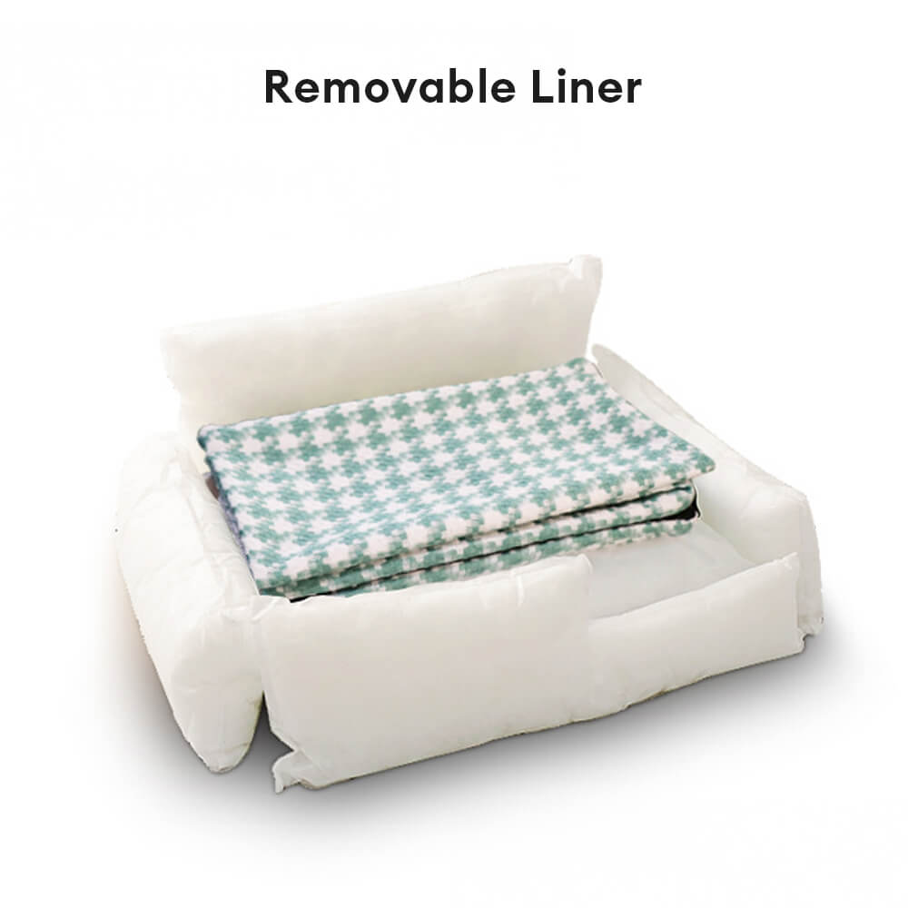 Luxury Houndstooth Cotton-Linen All Seasons Comfort Dog & Cat Sofa Bed