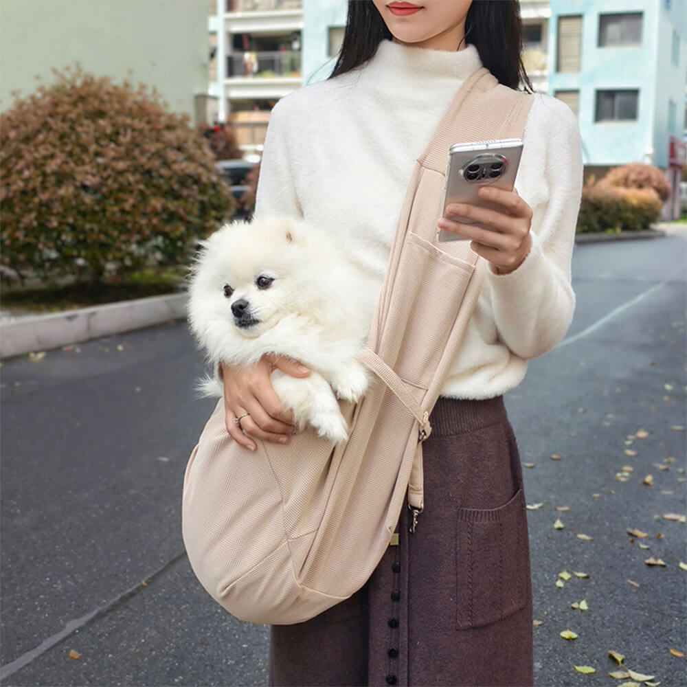Borsa da viaggio portatile per cani e gatti Waffle traspirante