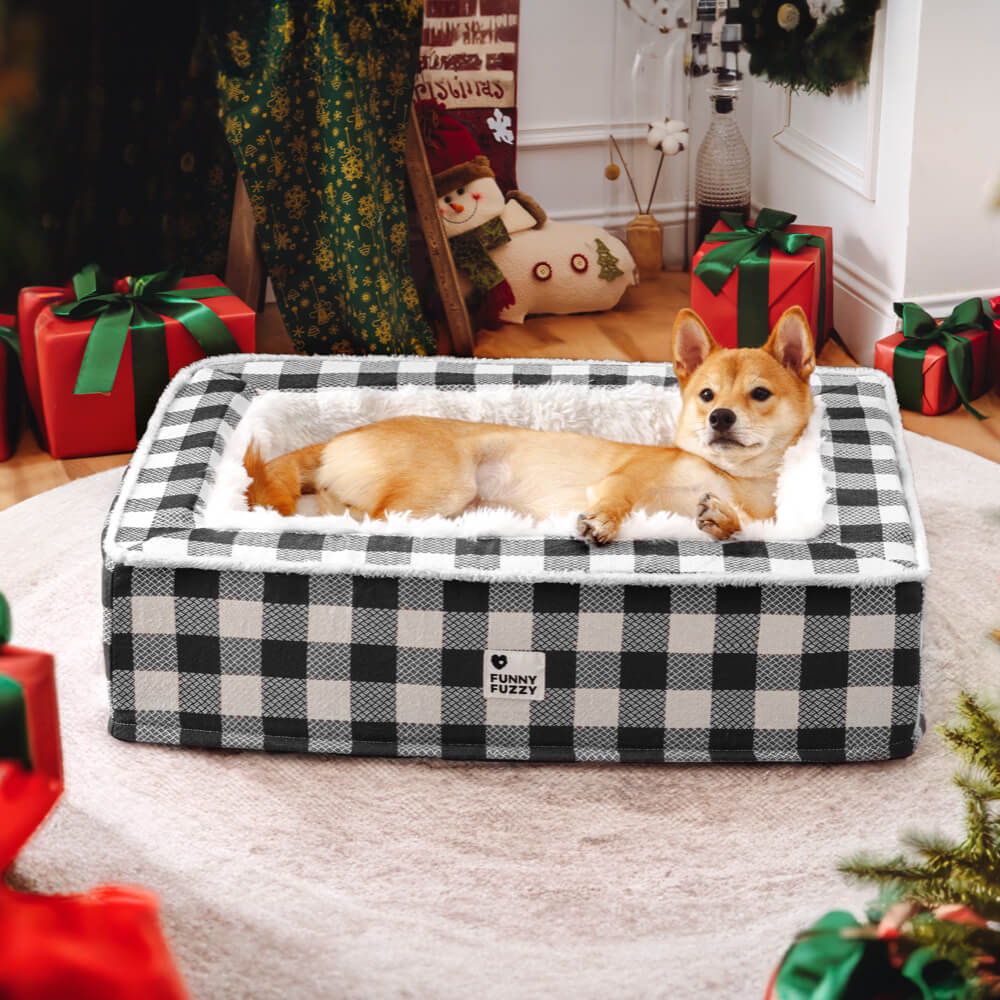 Letto Calmo Antianxiety Per Cani In Tartan Classico Festivo