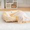 Cama de perro ortopédica floral cama calmante de mascotas con almohada