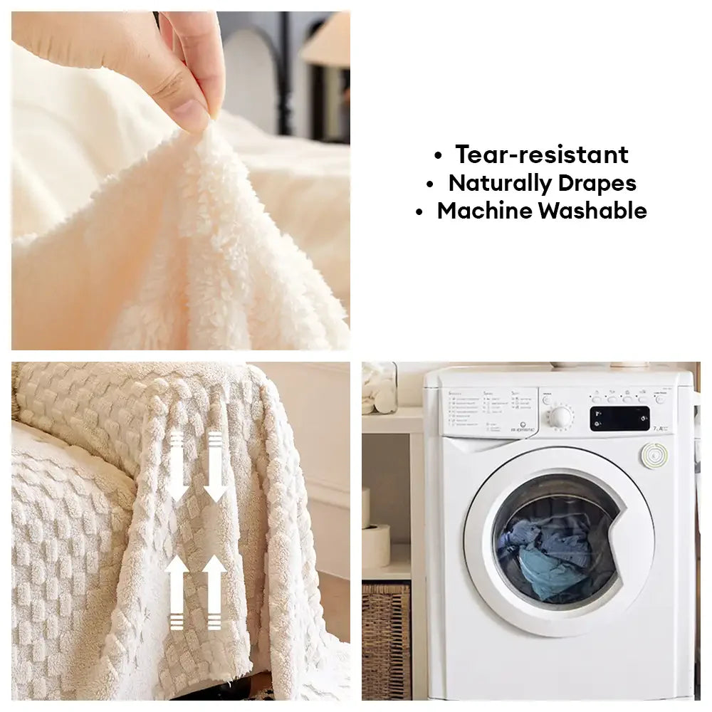 Coperta per divano in velluto jacquard soffice, spessa e resistentela graffi.