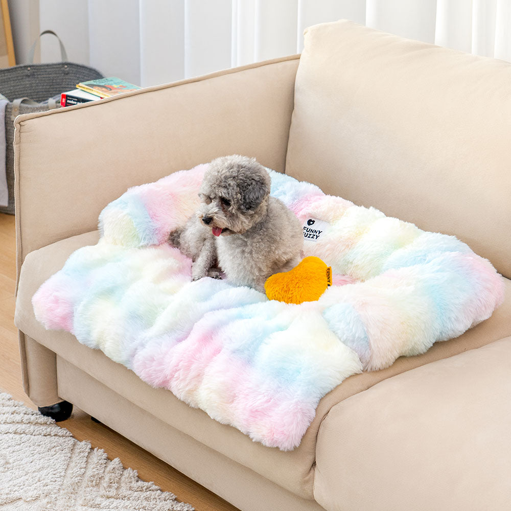 Cuscino per cani fluffy, fuzzy, calmante, protezione per divano, tappetino per animali domestici.