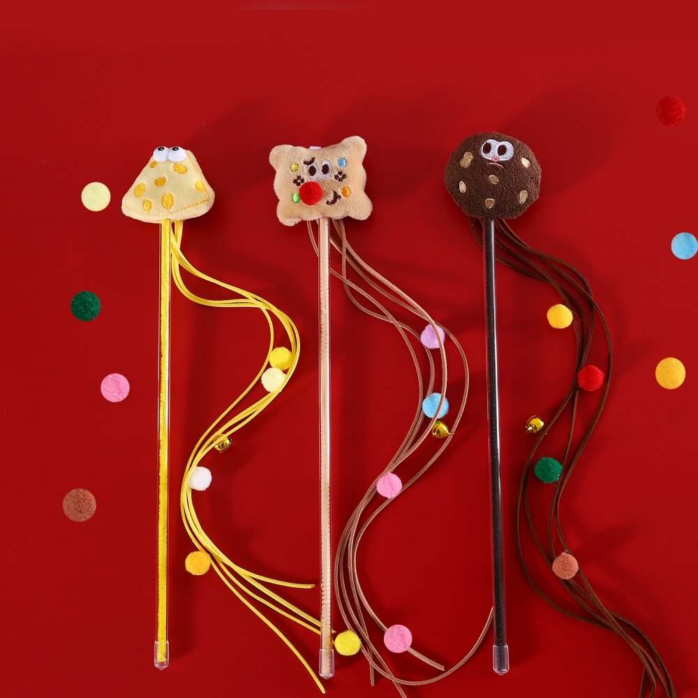 Set di Bastoncini Teaser per Gatti Cookie Divertenti